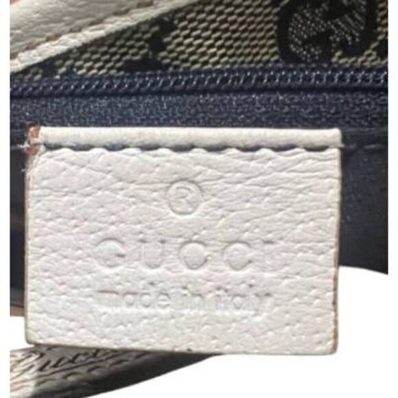 Gucci Women's Abbey D Ring Handbag Canvas Leather Shoulder Bag White - Picture 4 of 12